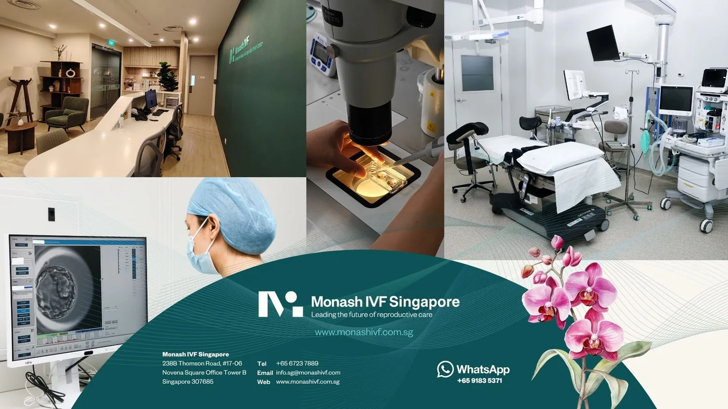 Ruang tindakan/laboratorium pada situs resmi Monash IVF Singapore.